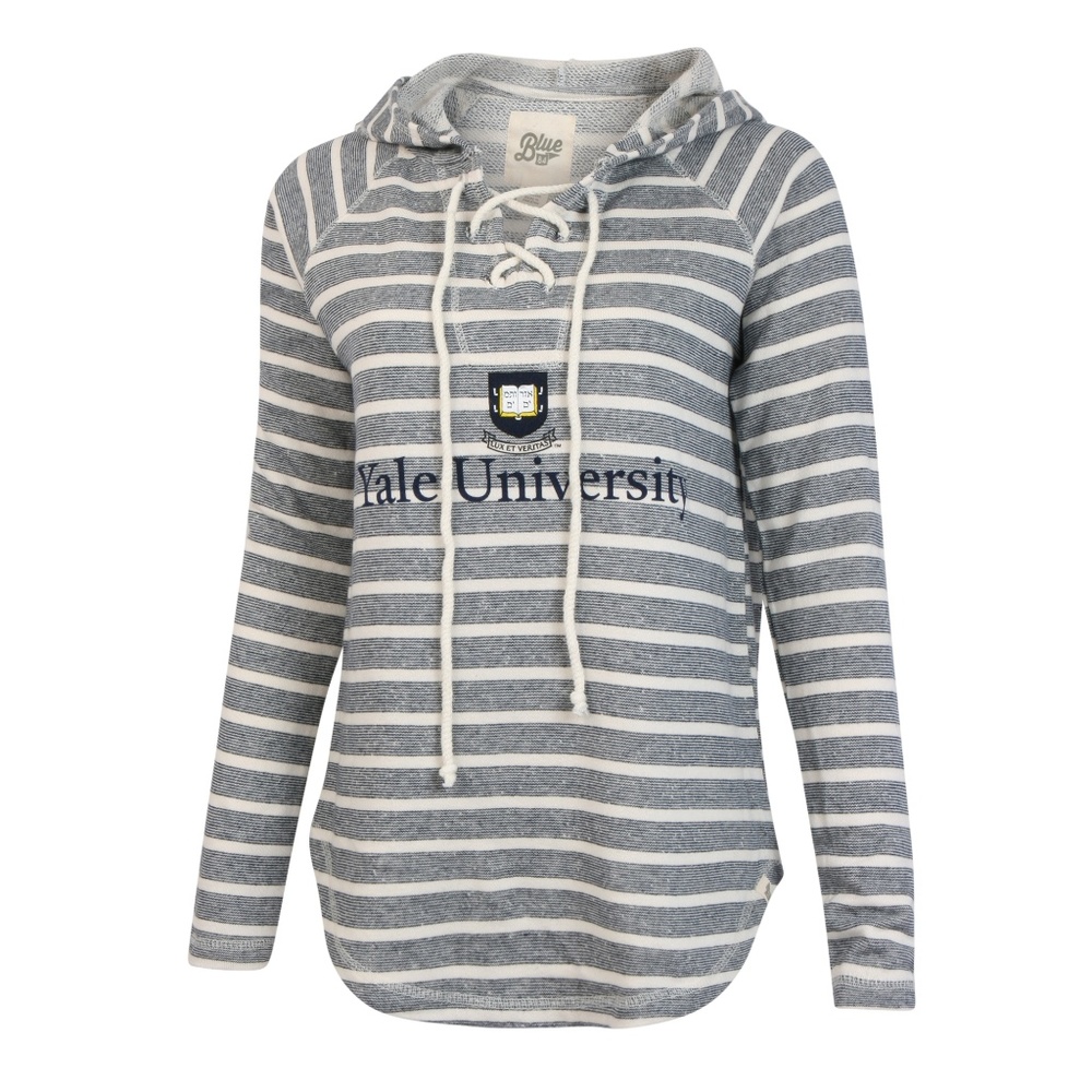 Yale University Womens Lace Up Sweater Hoodie